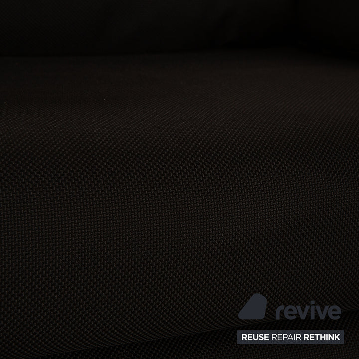 Ligne roset Canapé 3 places en tissu Multy noir, canapé convertible avec accoudoirs, housse neuve