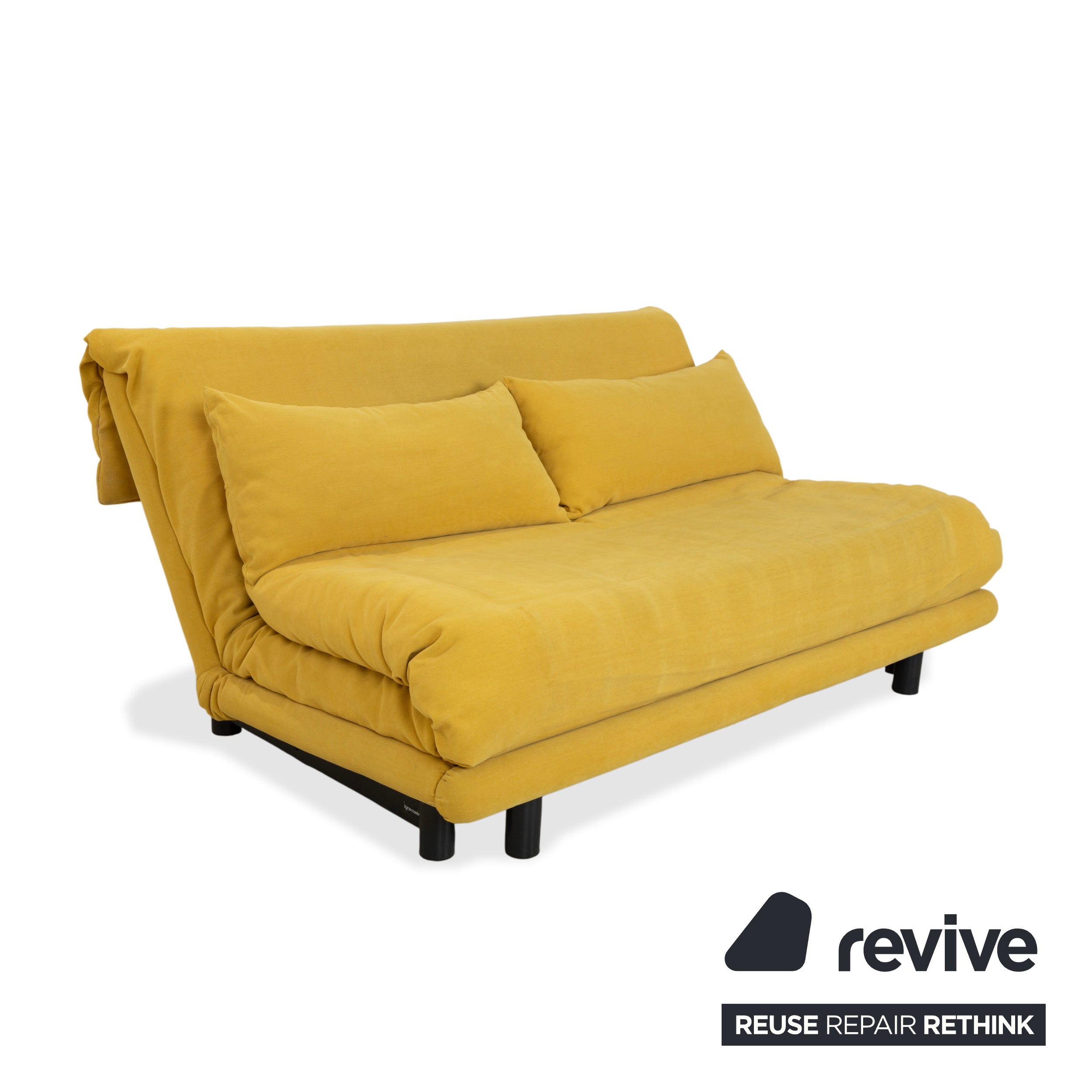ligne roset Multy Stoff Dreisitzer Gelb Senfgelb Sofa Couch