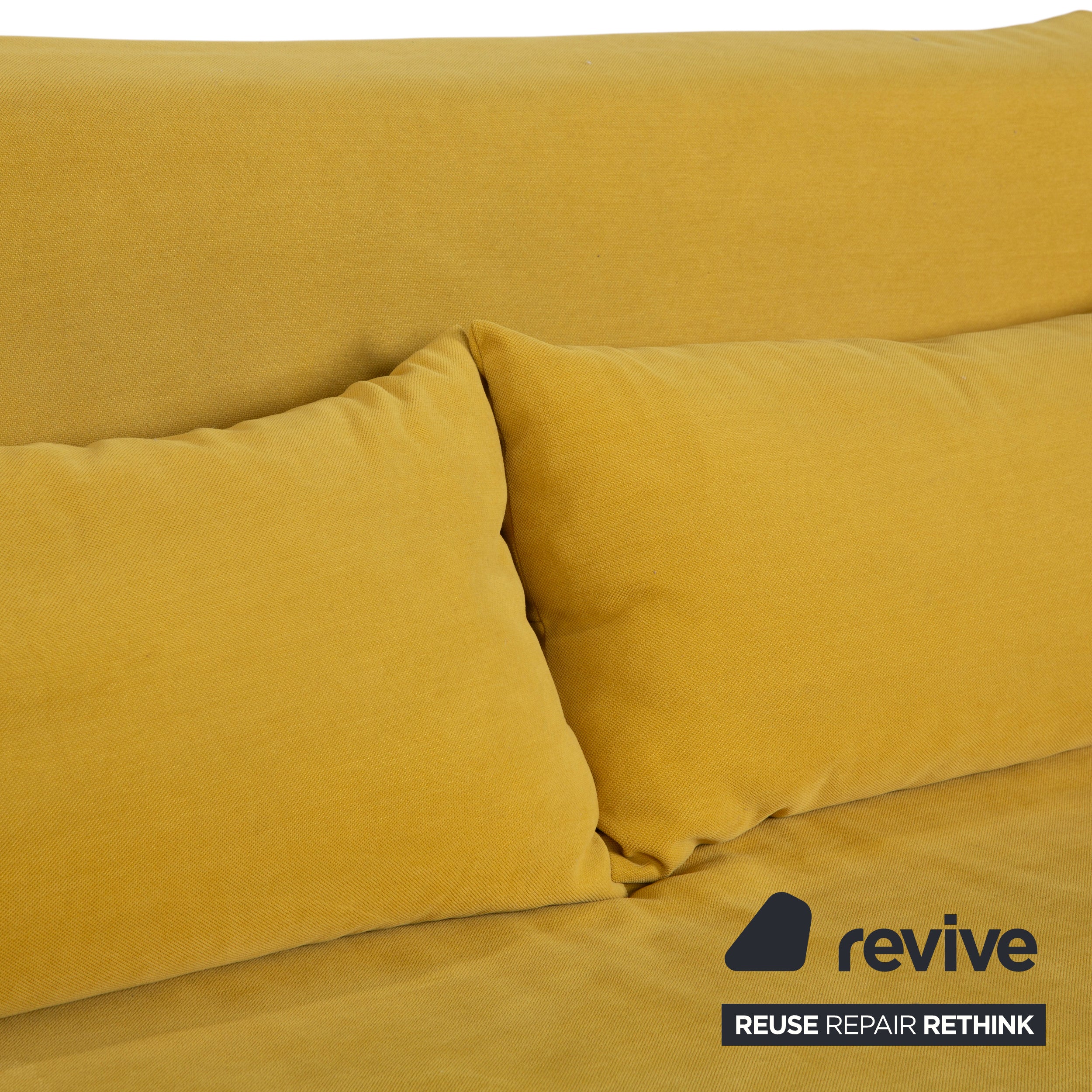 ligne roset Multy Stoff Dreisitzer Gelb Senfgelb Sofa Couch