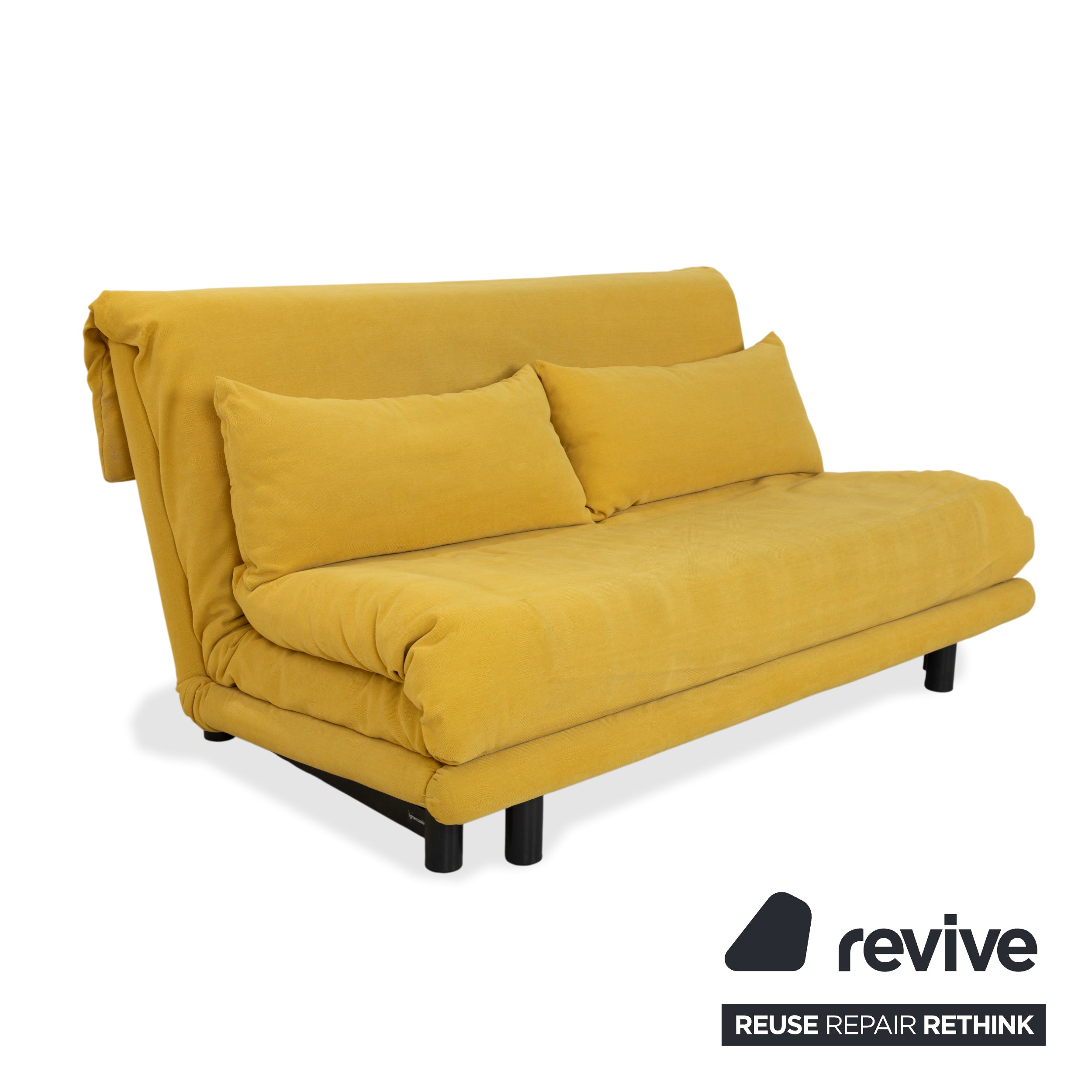 ligne roset Multy Stoff Dreisitzer Gelb Senfgelb Sofa Couch