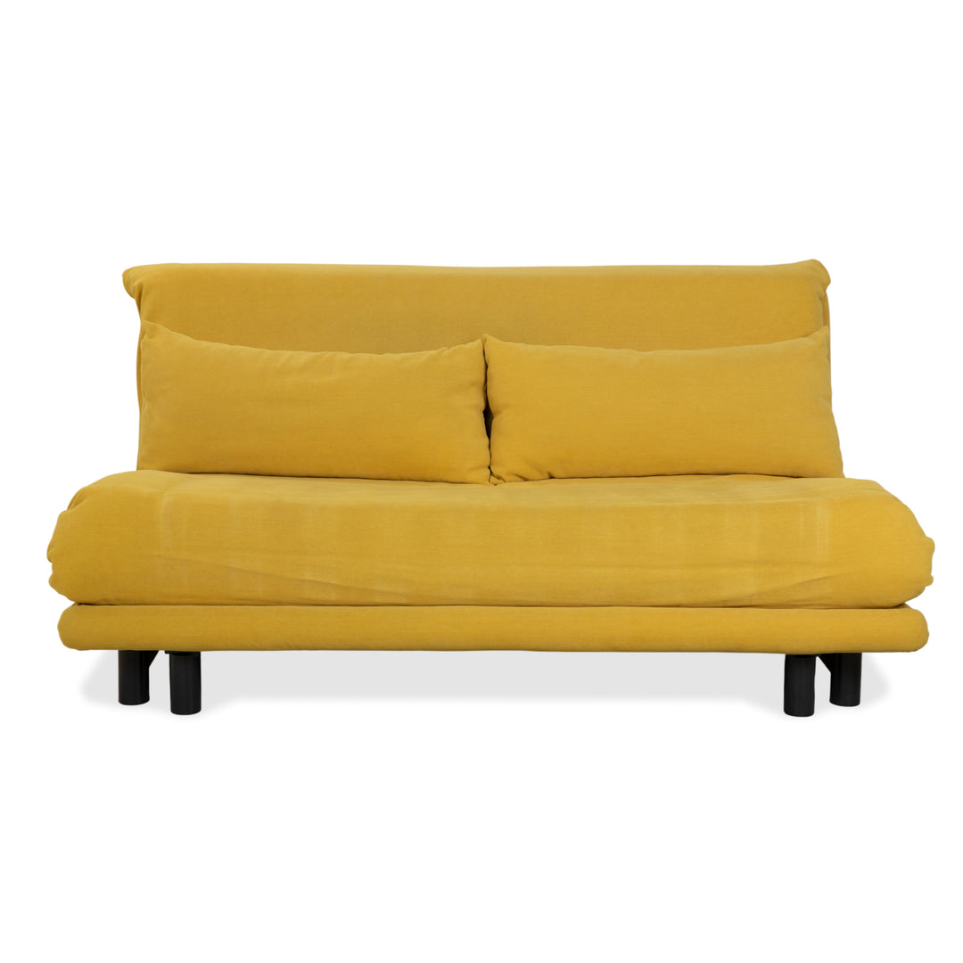 Canapé trois places Ligne Roset Multy en tissu jaune moutarde