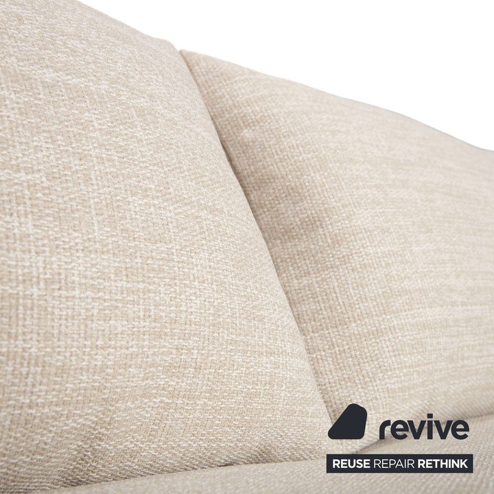 Ligne Roset Multy Stoff Dreisitzer Sofa Beige Couch manuelle Schlaffunktion inkl. Armlehnen Neubezug PALMA PRO 4600