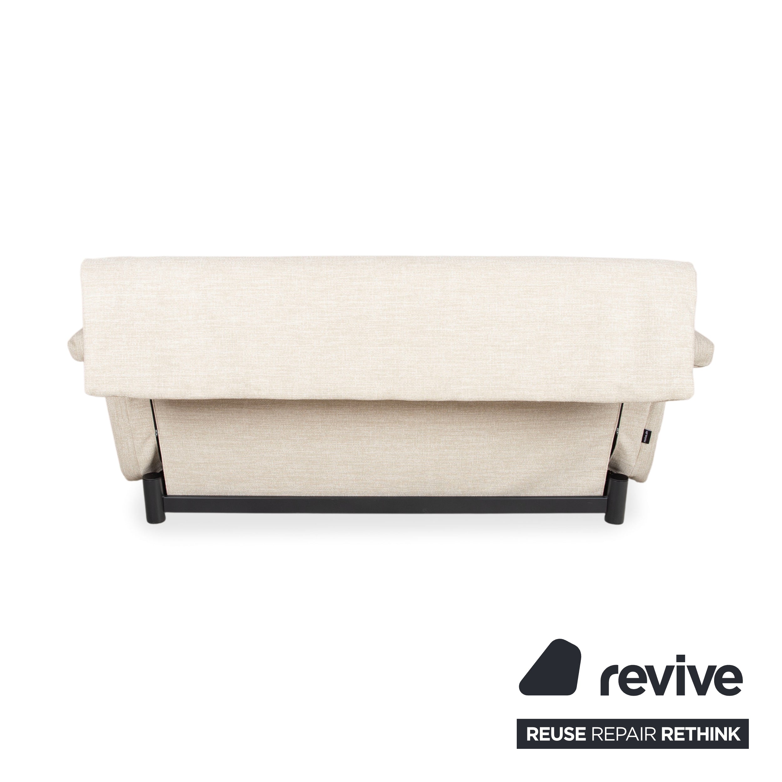 Ligne Roset Multy Stoff Dreisitzer Sofa Beige Couch manuelle Schlaffunktion inkl. Armlehnen Neubezug PALMA PRO 4600