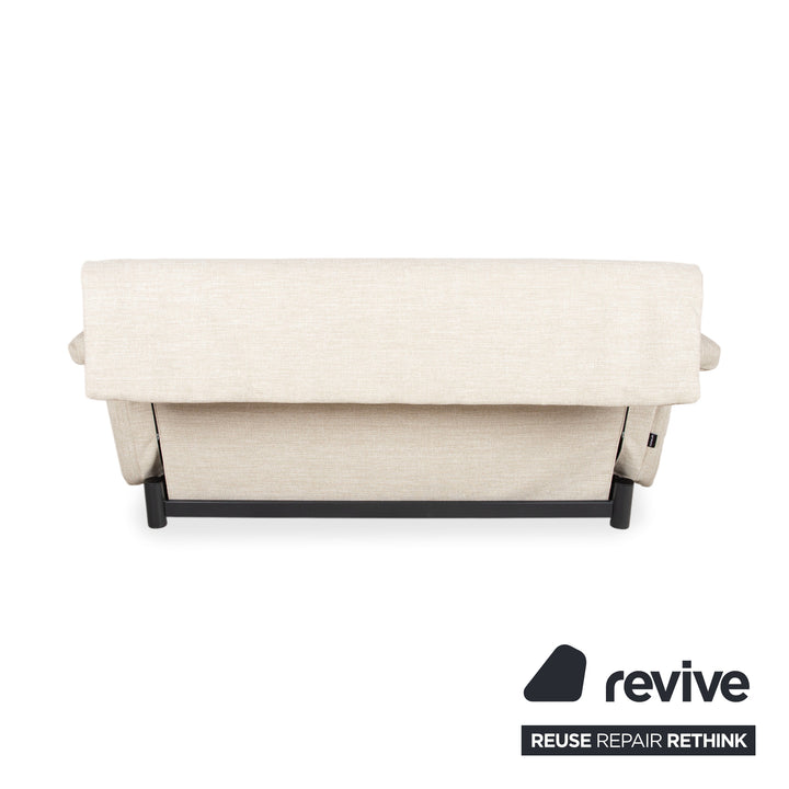 Ligne Roset Multy Stoff Dreisitzer Sofa Beige Couch manuelle Schlaffunktion inkl. Armlehnen Neubezug PALMA PRO 4600