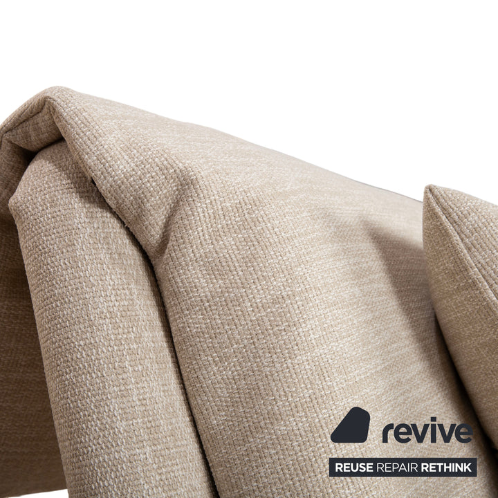 Ligne Roset Multy Stoff Dreisitzer Sofa Beige Couch manuelle Schlaffunktion inkl. Armlehnen Neubezug PALMA PRO 4600