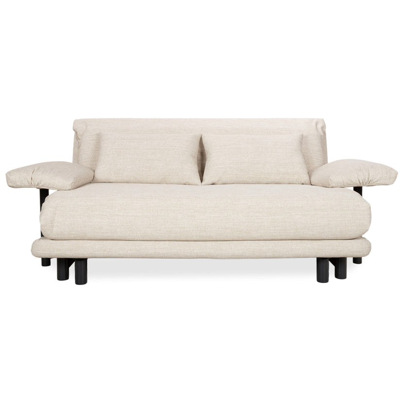 Ligne Roset Multy Stoff Dreisitzer Sofa Beige Couch manuelle Schlaffunktion inkl. Armlehnen Neubezug PALMA PRO 4600