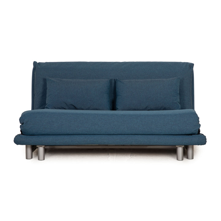 ligne roset Multy stoffen driezitsbank blauw bank slaapbank opnieuw gestoffeerd
