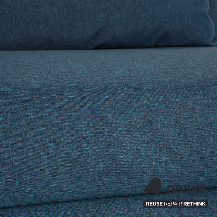 ligne roset Multy Stoff Dreisitzer Sofa Blau Couch Schlafsofa Neubezug