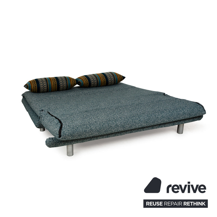 Sofa trzyosobowe Ligne Roset Multy, tkanina, niebieska kanapa, sofa rozkładana, nowe obicie