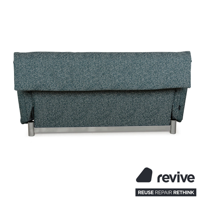 Sofa trzyosobowe Ligne Roset Multy, tkanina, niebieska kanapa, sofa rozkładana, nowe obicie