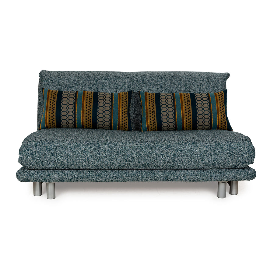 Sofa trzyosobowe Ligne Roset Multy, tkanina, niebieska kanapa, sofa rozkładana, nowe obicie