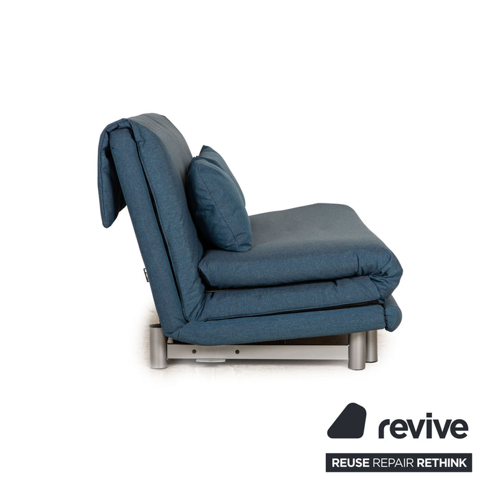 ligne roset Multy sofa trzyosobowe tkanina niebieskie kanapa sofa rozkładana z nowym obiciem