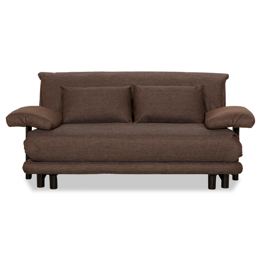 Ligne Roset Multy fabric three-seater sofa brown manual function sleep function sofa couch including armrests and cushions new cover