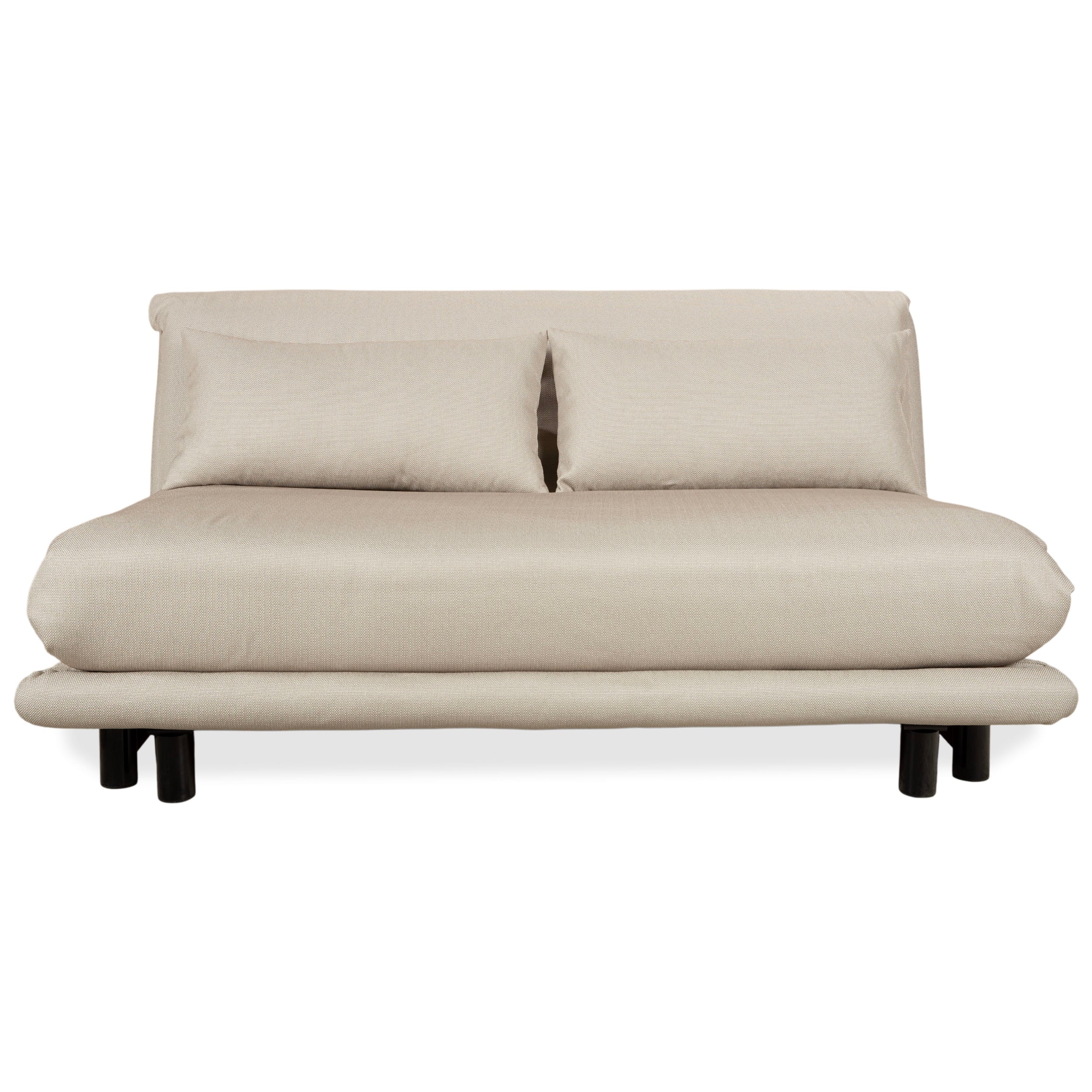 Ligne Roset Multy Stoff Dreisitzer Sofa Couch manuelle Schlaffunktion Creme Beige Neubezug BENDIGO 5108