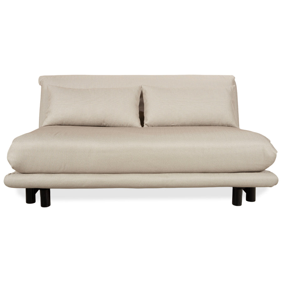 Ligne Roset Multy Stoff Dreisitzer Sofa Couch manuelle Schlaffunktion Creme Beige Neubezug BENDIGO 5108