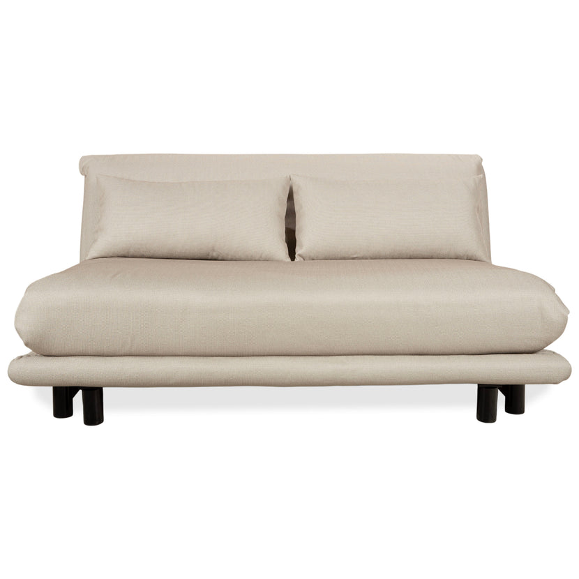 Ligne Roset Multy Stoff Dreisitzer Sofa Couch manuelle Schlaffunktion Creme Beige Neubezug BENDIGO 5108