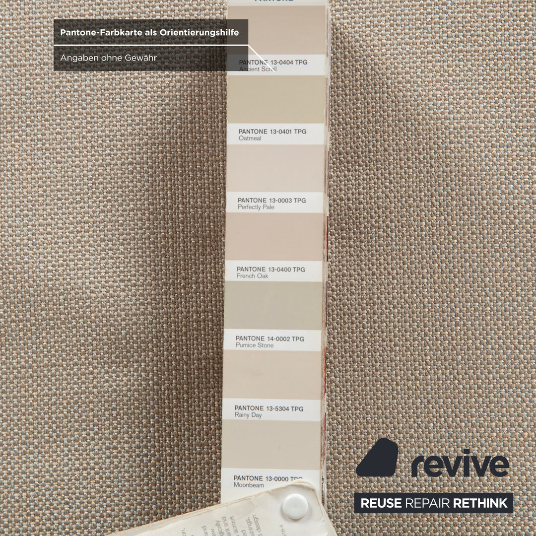 Ligne Roset Multy Stoff Dreisitzer Sofa Couch manuelle Schlaffunktion Creme Beige Neubezug BENDIGO 5108