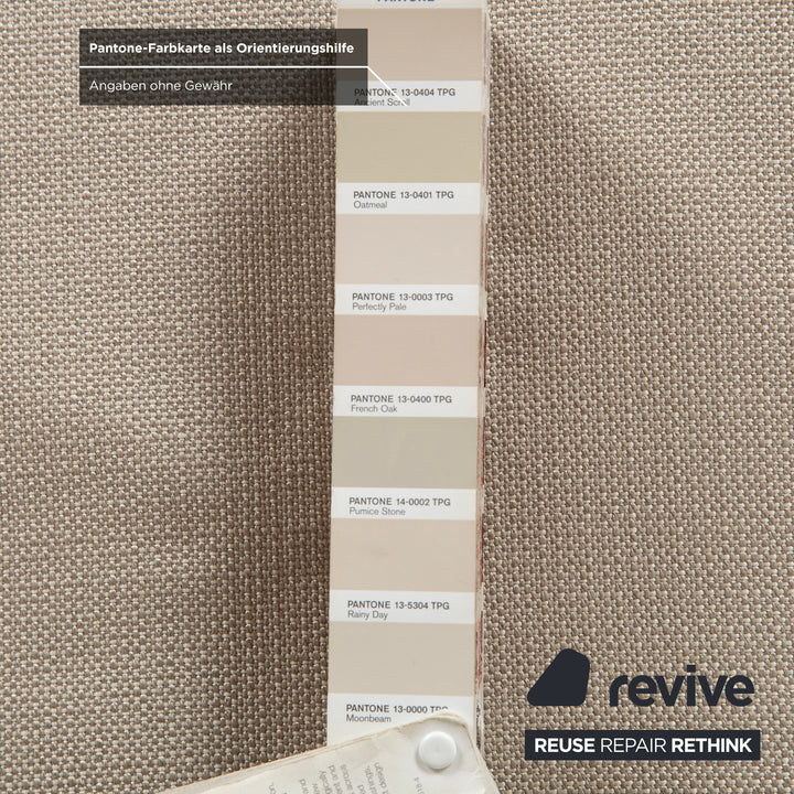 Ligne Roset Multy Stoff Dreisitzer Sofa Couch manuelle Schlaffunktion Creme Beige Neubezug BENDIGO 5108