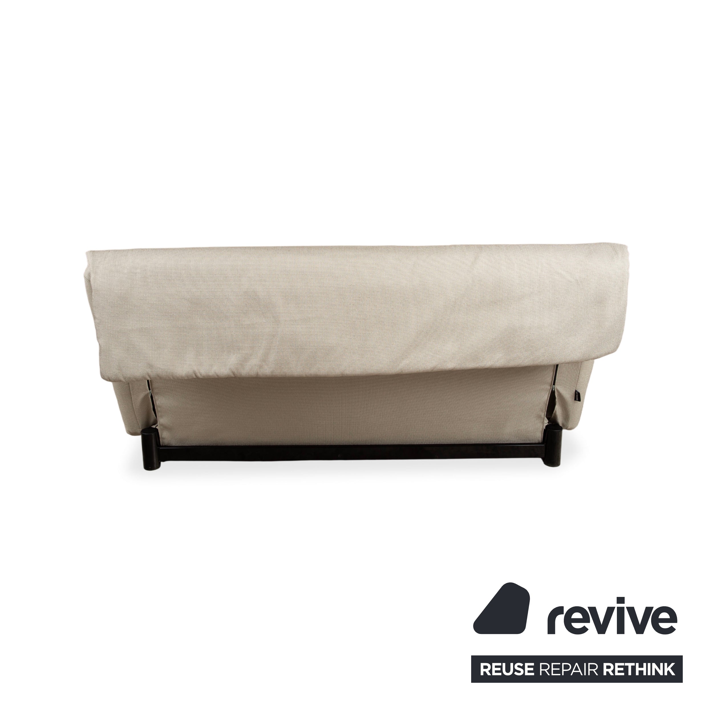 Ligne Roset Multy Stoff Dreisitzer Sofa Couch manuelle Schlaffunktion Creme Beige Neubezug BENDIGO 5108