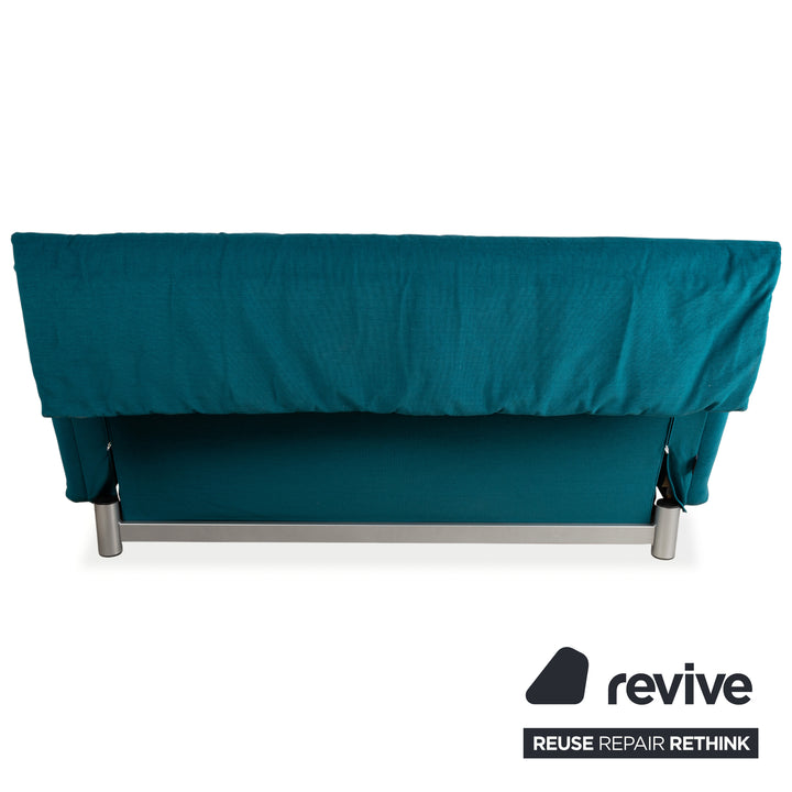 Ligne Roset Multy Stoff Dreisitzer Türkis Orange Rot manuelle Schlaffunktion Sofa Couch