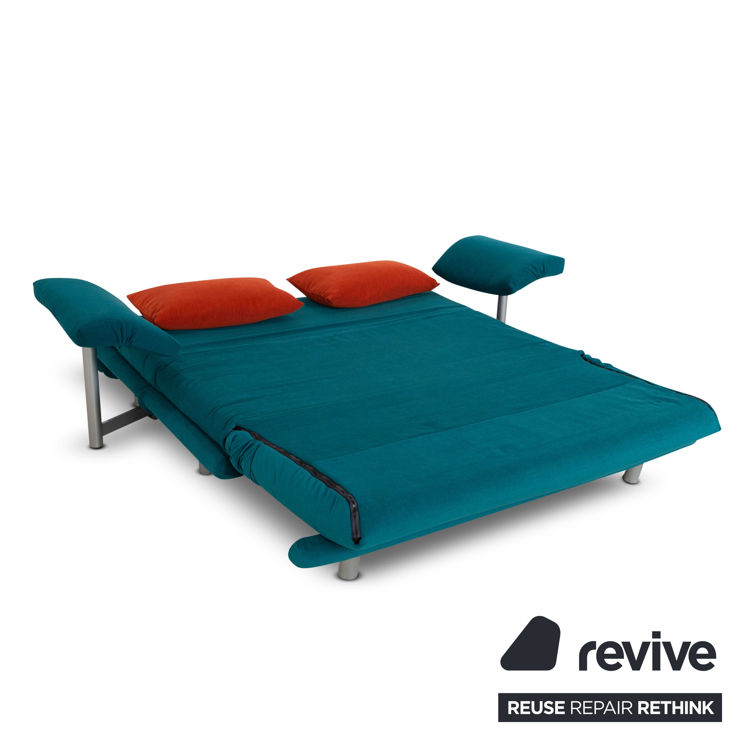 Ligne roset Canapé 3 places en tissu Multy turquoise fonction couchage nouvelle housse