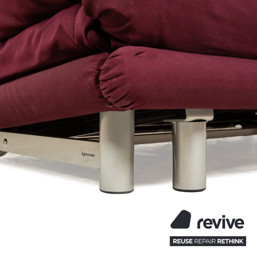 Ligne roset Multy tissu 3 places violet fonction manuelle fonction sommeil canapé canapé convertible