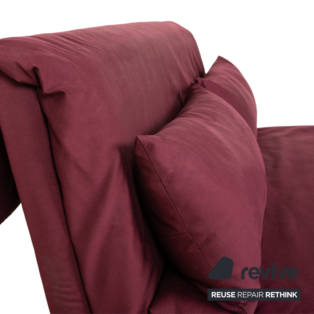 Ligne roset Multy tissu 3 places violet fonction manuelle fonction sommeil canapé canapé convertible