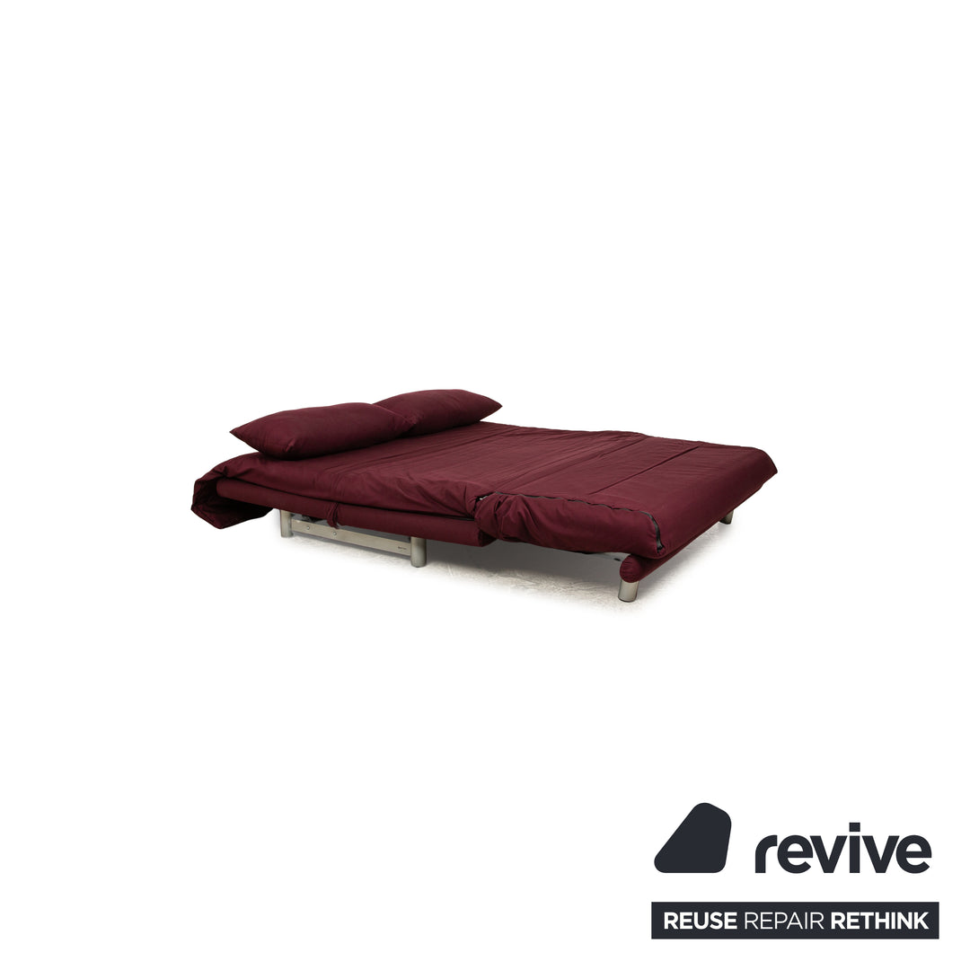 Ligne roset Multy tissu 3 places violet fonction manuelle fonction sommeil canapé canapé convertible