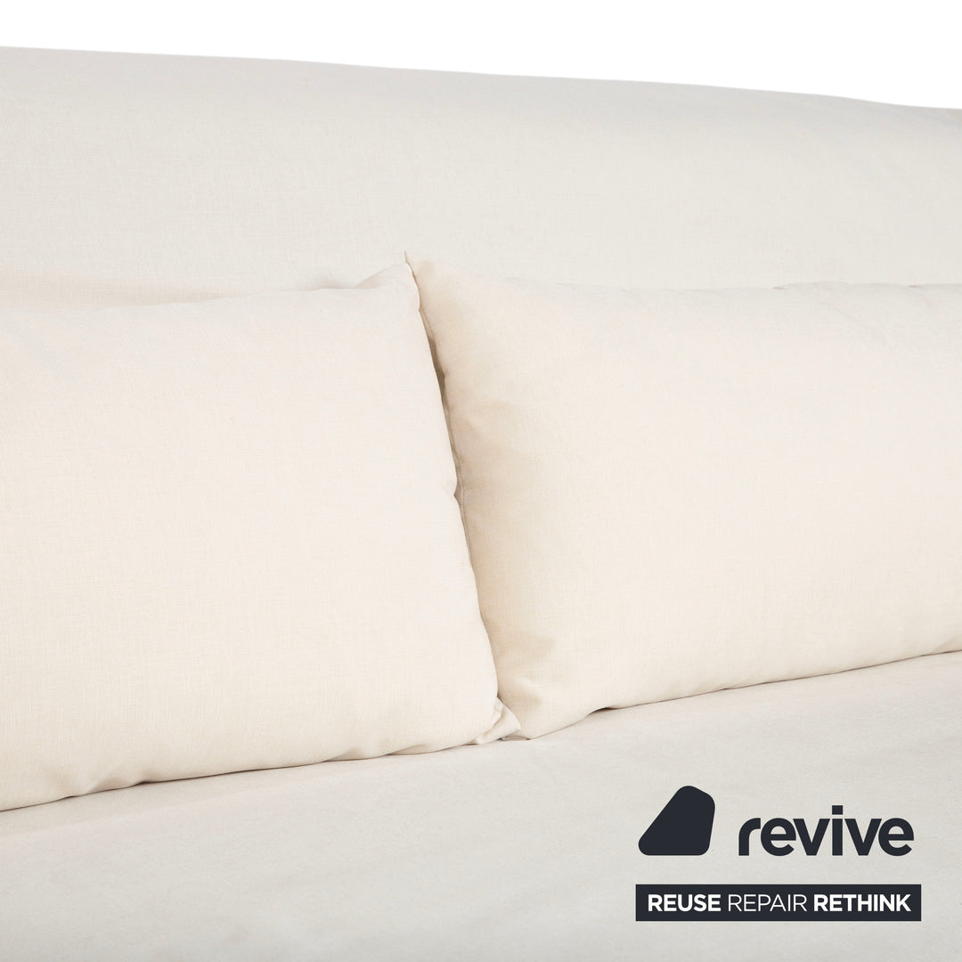 Ligne Roset Multy Stoff Dreisitzer Weiß Creme Schlafsofa Neubezug