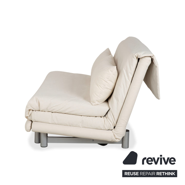 Ligne Roset Multy Stoff Dreisitzer Weiß Creme Schlafsofa Neubezug
