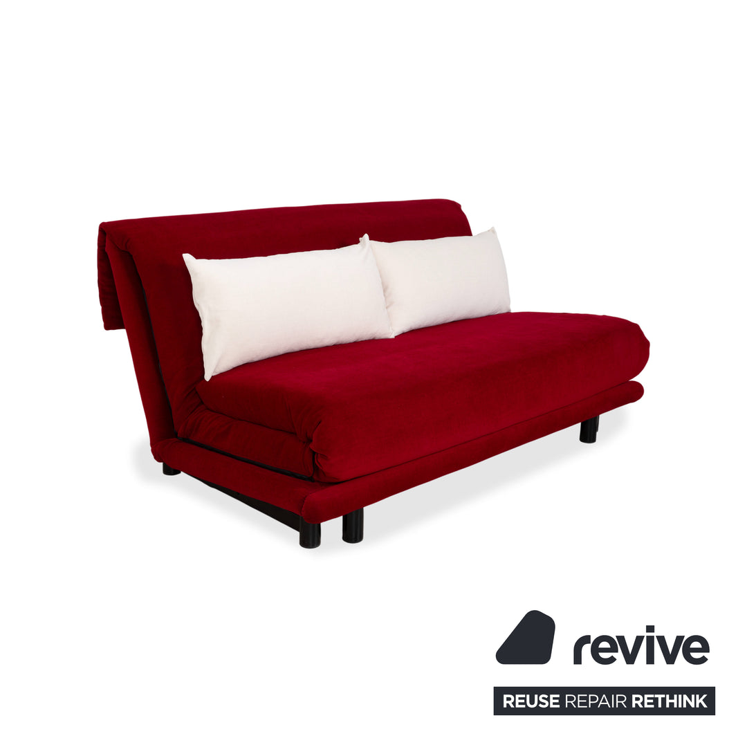 Ligne Roset Multy Tissu Rouge Blanc Crème Canapé Trois Places Fonction Manuelle Canapé-lit Nouvelle Housse