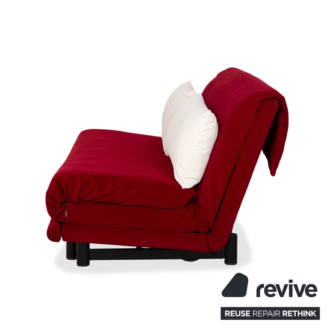Ligne Roset Multy Tissu Rouge Blanc Crème Canapé Trois Places Fonction Manuelle Canapé-lit Nouvelle Housse