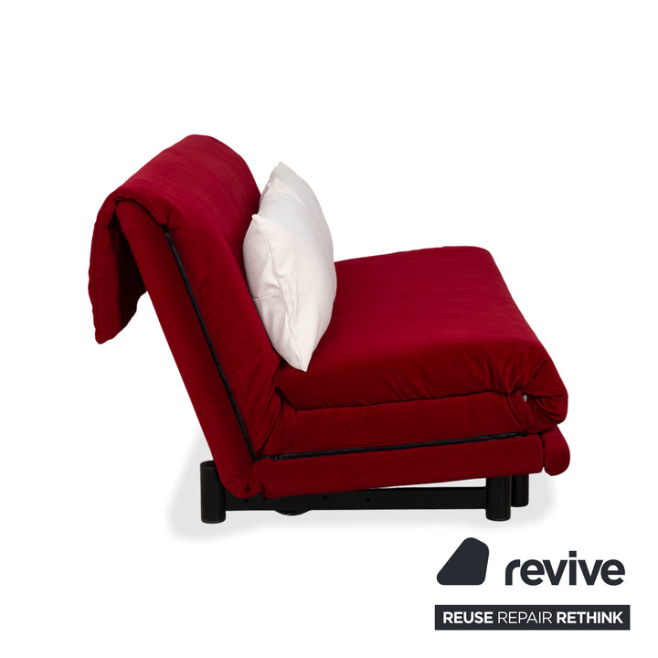 Ligne Roset Multy Tissu Rouge Blanc Crème Canapé Trois Places Fonction Manuelle Canapé-lit Nouvelle Housse
