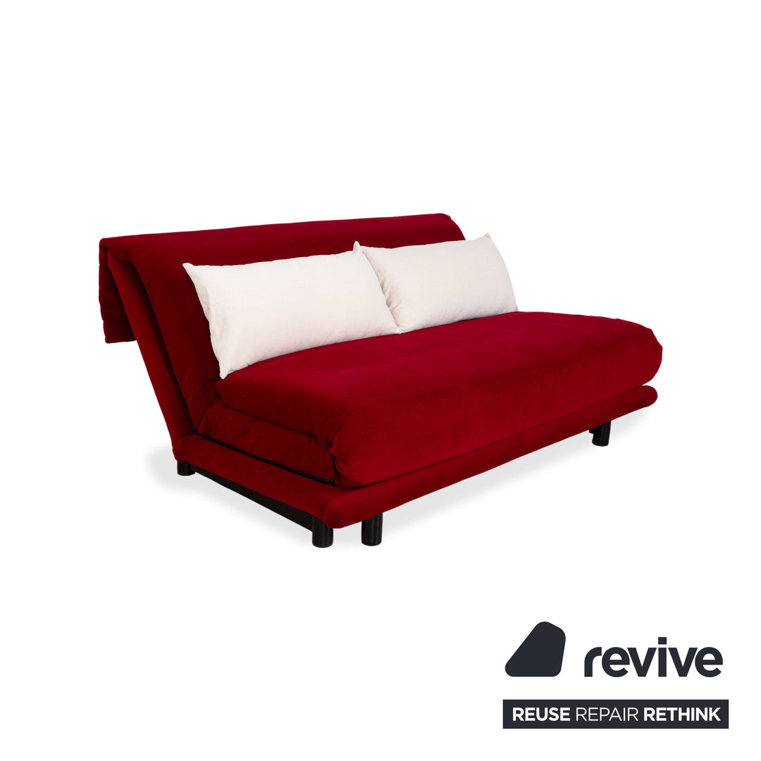 Ligne Roset Multy Tissu Rouge Blanc Crème Canapé Trois Places Fonction Manuelle Canapé-lit Nouvelle Housse