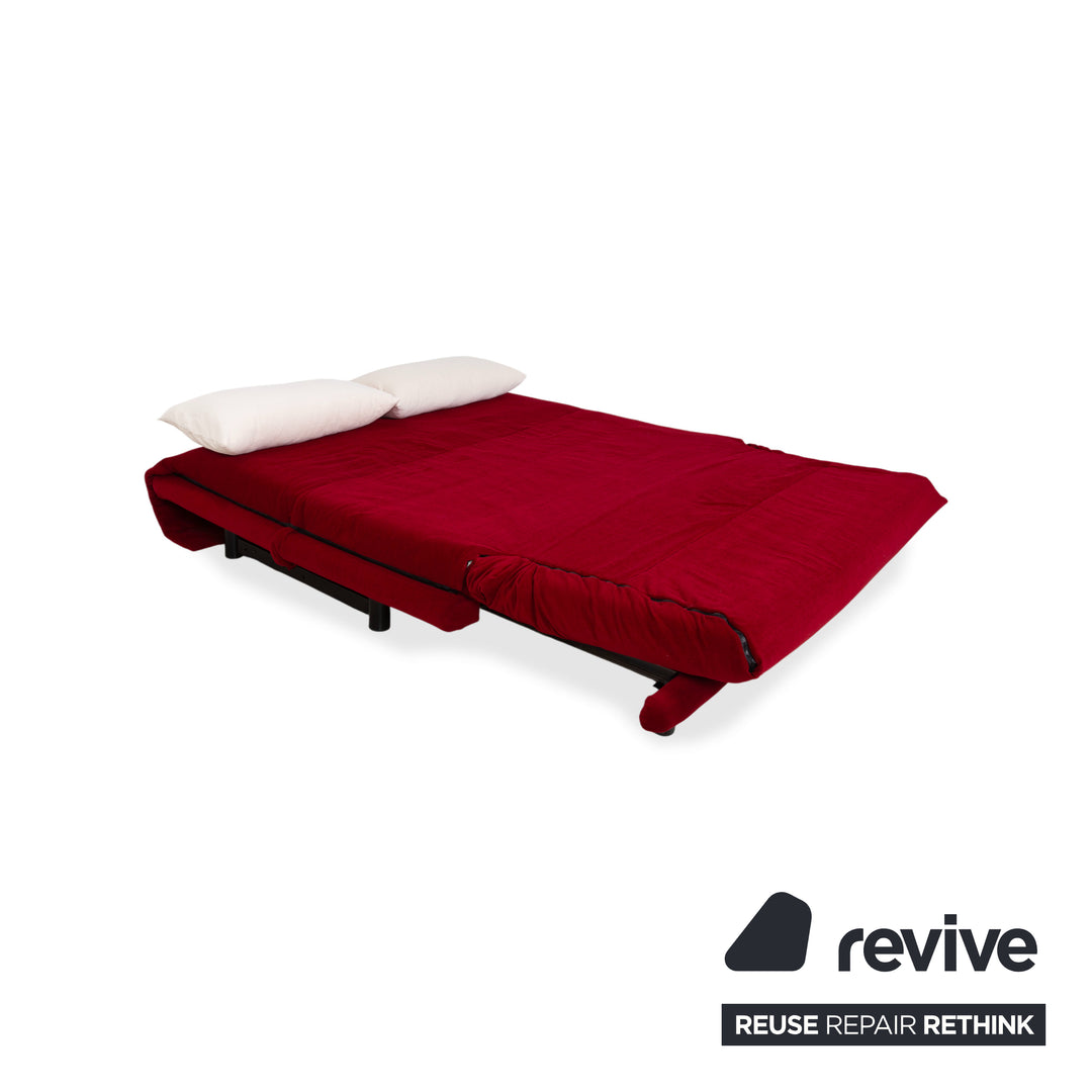 Ligne Roset Multy Tissu Rouge Blanc Crème Canapé Trois Places Fonction Manuelle Canapé-lit Nouvelle Housse