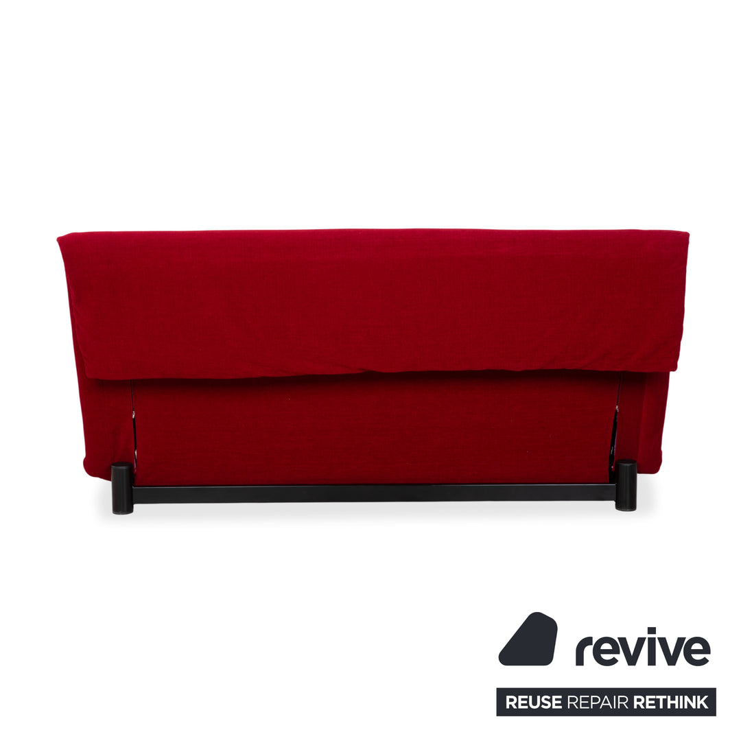 Ligne Roset Multy Tissu Rouge Blanc Crème Canapé Trois Places Fonction Manuelle Canapé-lit Nouvelle Housse