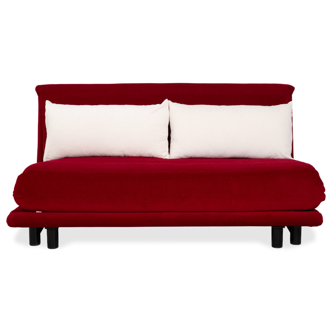 Ligne Roset Multy Tissu Rouge Blanc Crème Canapé Trois Places Fonction Manuelle Canapé-lit Nouvelle Housse