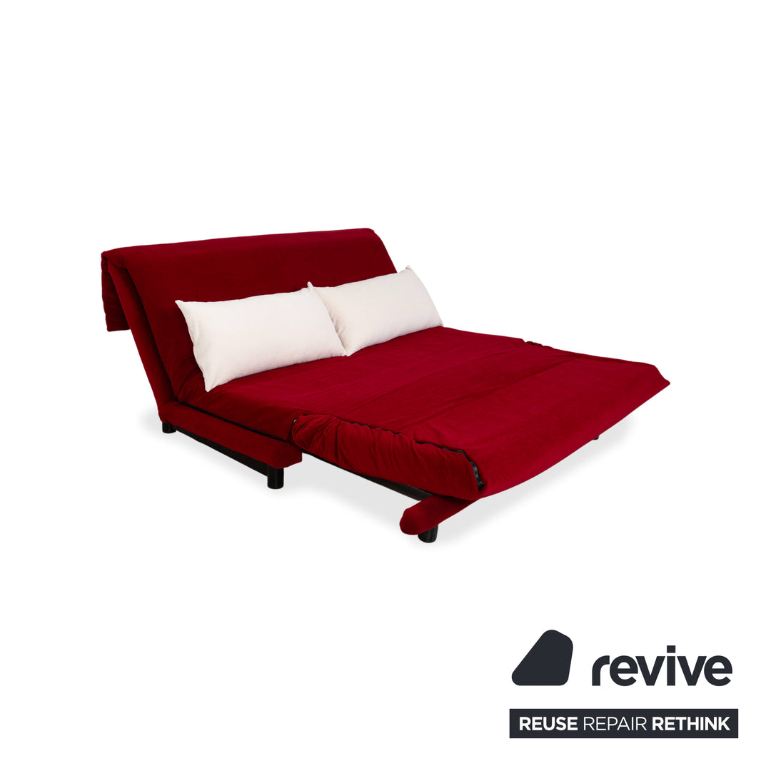 Ligne Roset Multy Tissu Rouge Blanc Crème Canapé Trois Places Fonction Manuelle Canapé-lit Nouvelle Housse