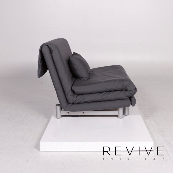 ligne roset Multy stoffen slaapbank antraciet grijs bank 1,5-zits tweezitsfunctie slaapfunctie bank #10129