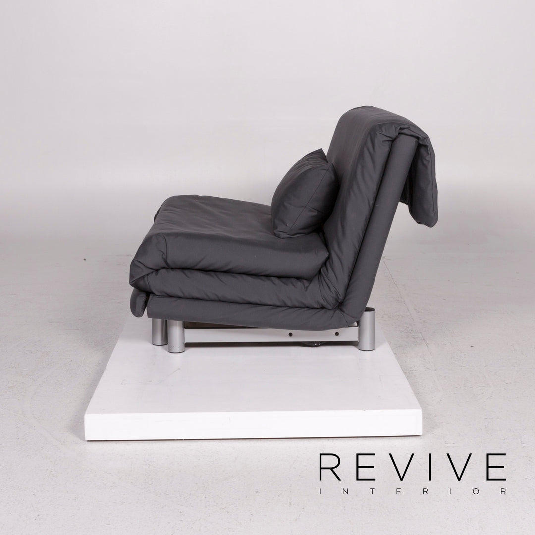 ligne roset Multy stoffen slaapbank antraciet grijs bank 1,5-zits tweezitsfunctie slaapfunctie bank #10129