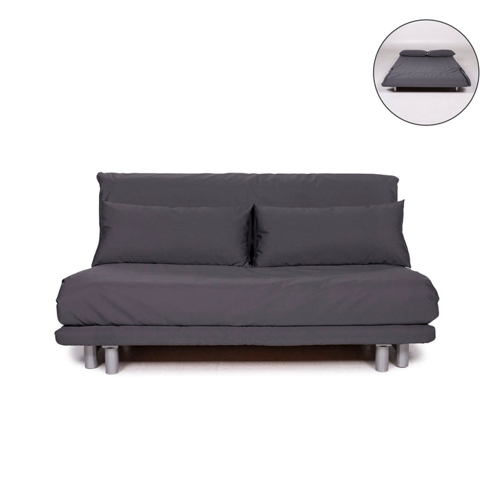 ligne roset Multy Stoff Schlafsofa Anthrazit Grau Sofa Dreisitzer Funktion Schlaffunktion Couch #10033