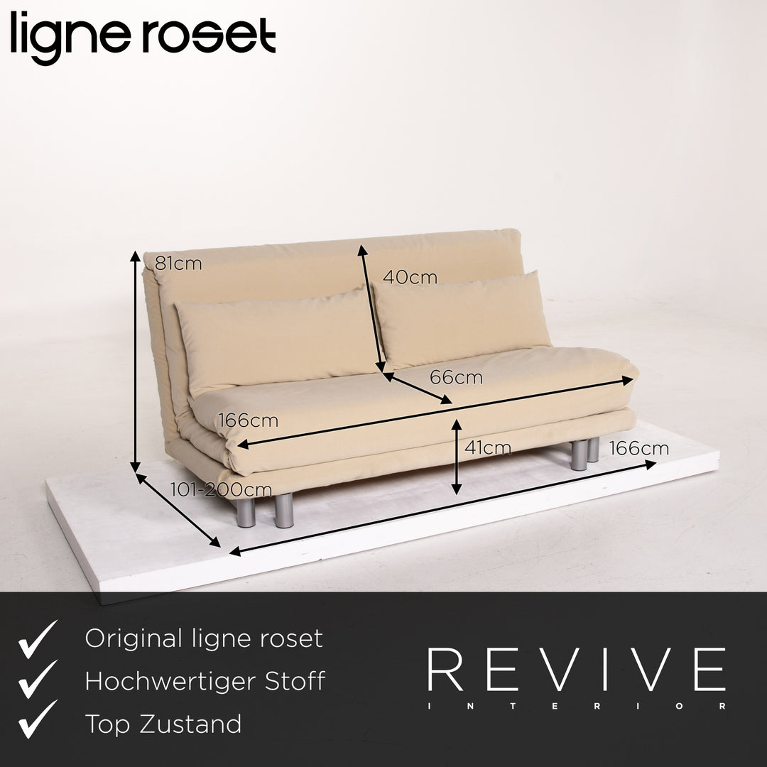ligne roset Multy fabric sofa bed beige three-seater sofa function sleeping function couch #14142
