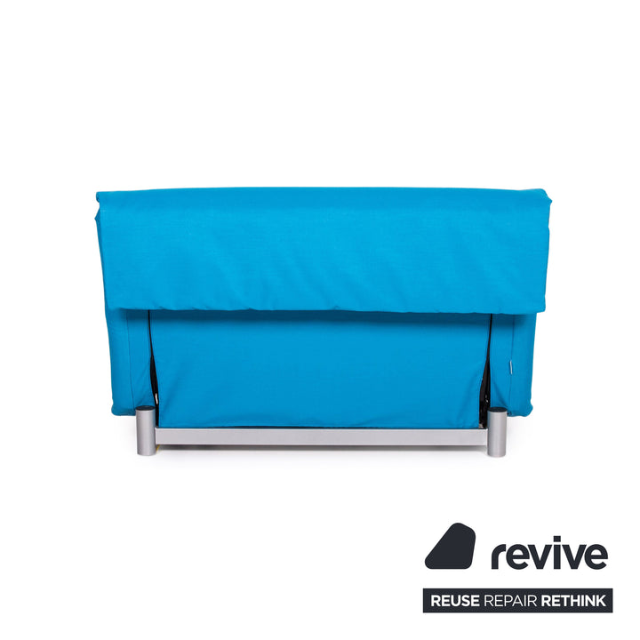ligne roset Multy Stoff Schlafsofa Blau Zweisitzer Sofa Funktion Schlaffunktion Couch #13744