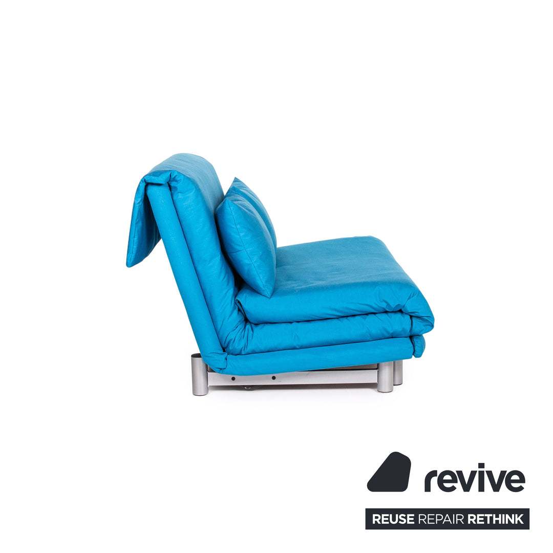 ligne roset Multy Stoff Schlafsofa Blau Zweisitzer Sofa Funktion Schlaffunktion Couch #13744
