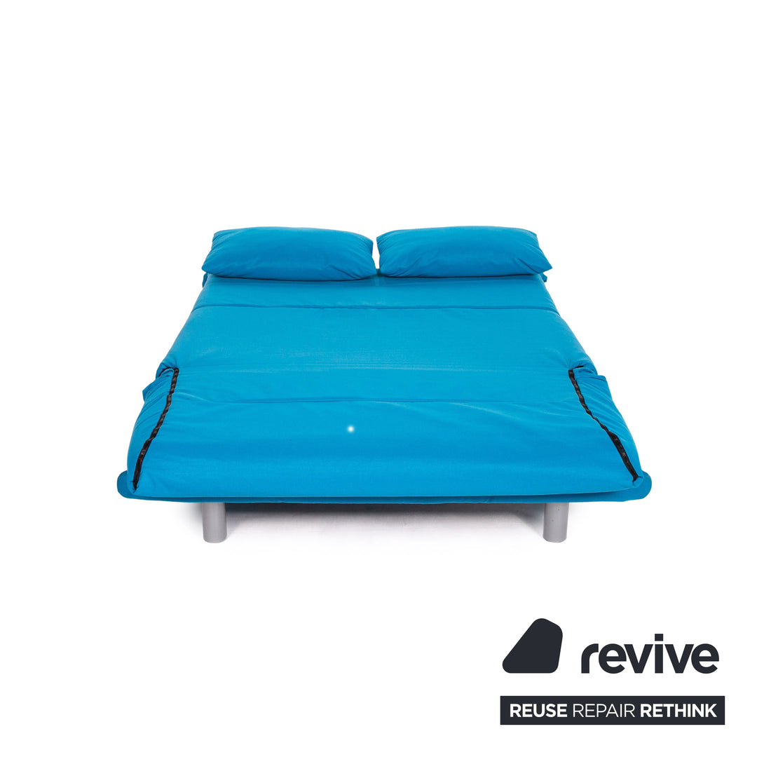 ligne roset Multy Stoff Schlafsofa Blau Zweisitzer Sofa Funktion Schlaffunktion Couch #13744