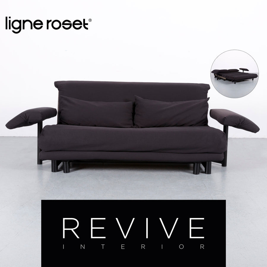 Ligne Roset Multy stoffen slaapbank bruin driezitsbank incl. armleuningen