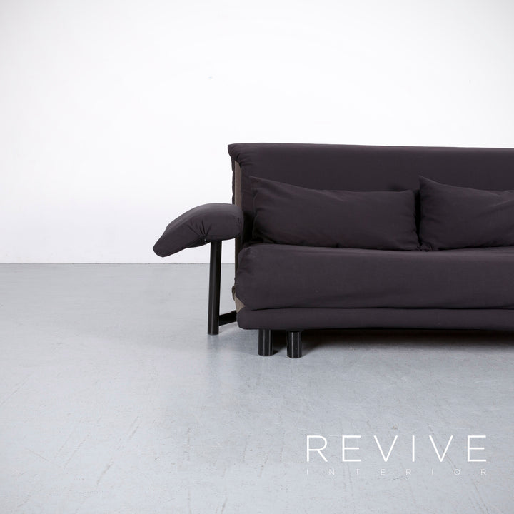Ligne Roset Multy stoffen slaapbank bruin driezitsbank incl. armleuningen