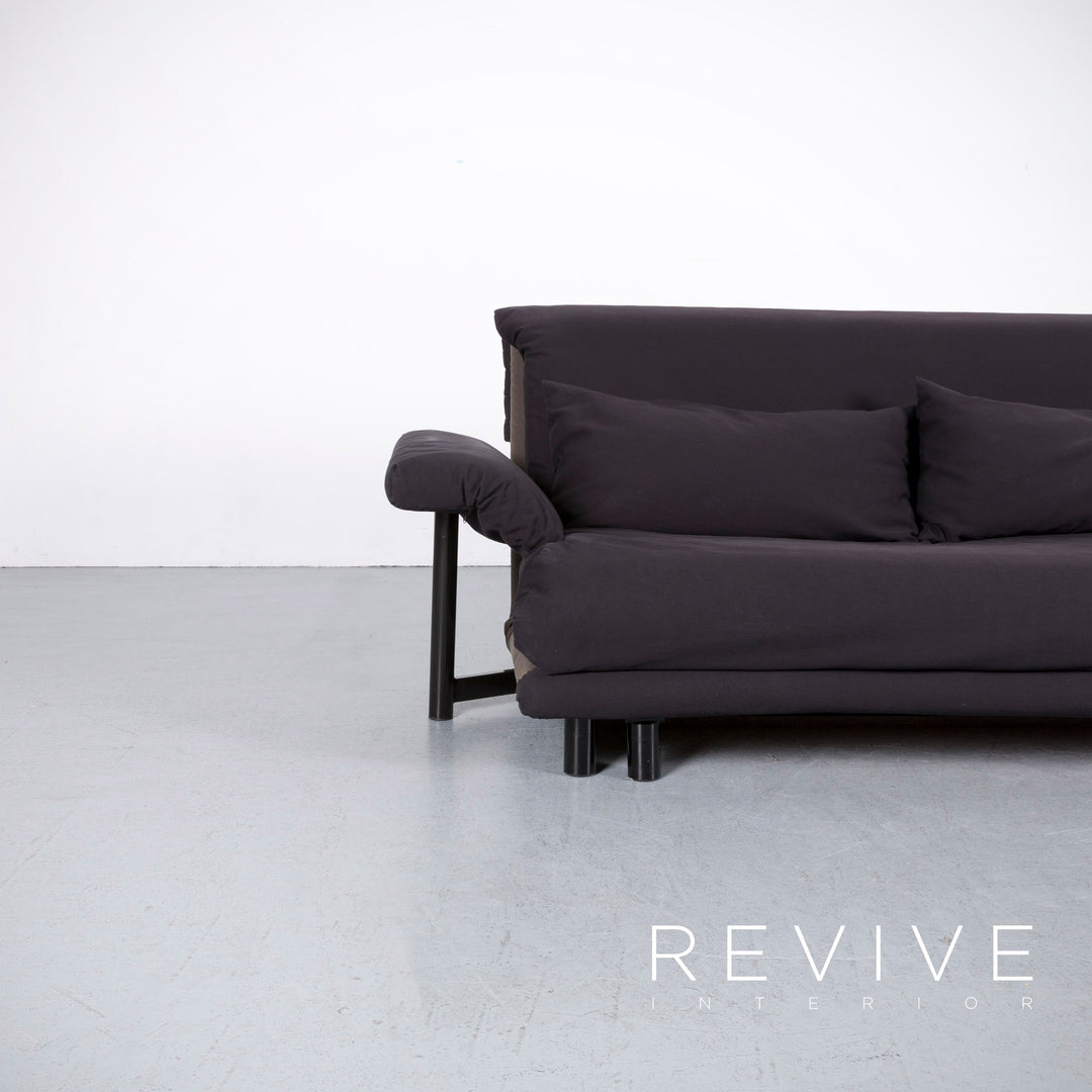 Ligne Roset Multy stoffen slaapbank bruin driezitsbank incl. armleuningen