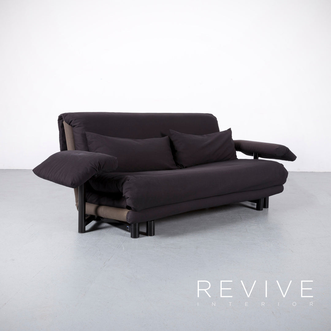 Ligne Roset Multy Fabric Sofa Bed Brown Three Seater Couch #6024