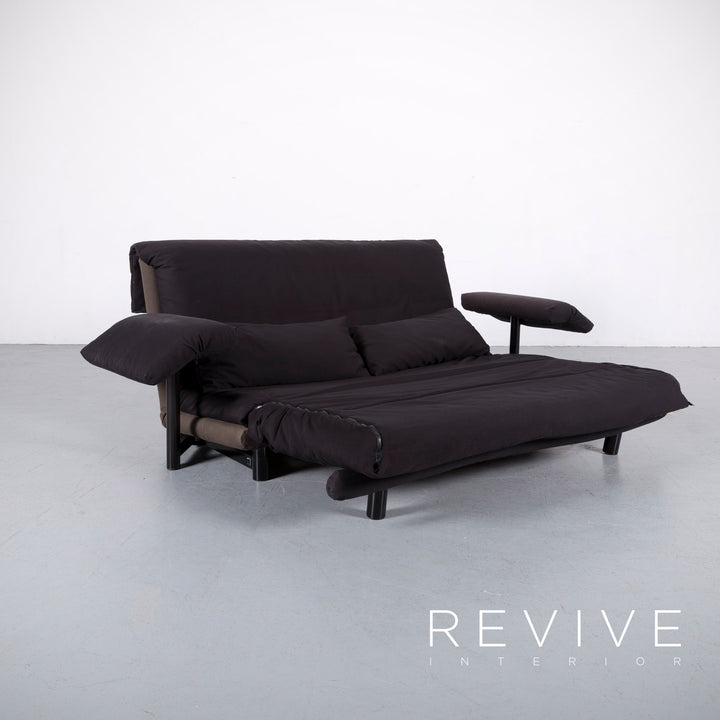 Ligne Roset Multy stoffen slaapbank bruin driezitsbank incl. armleuningen